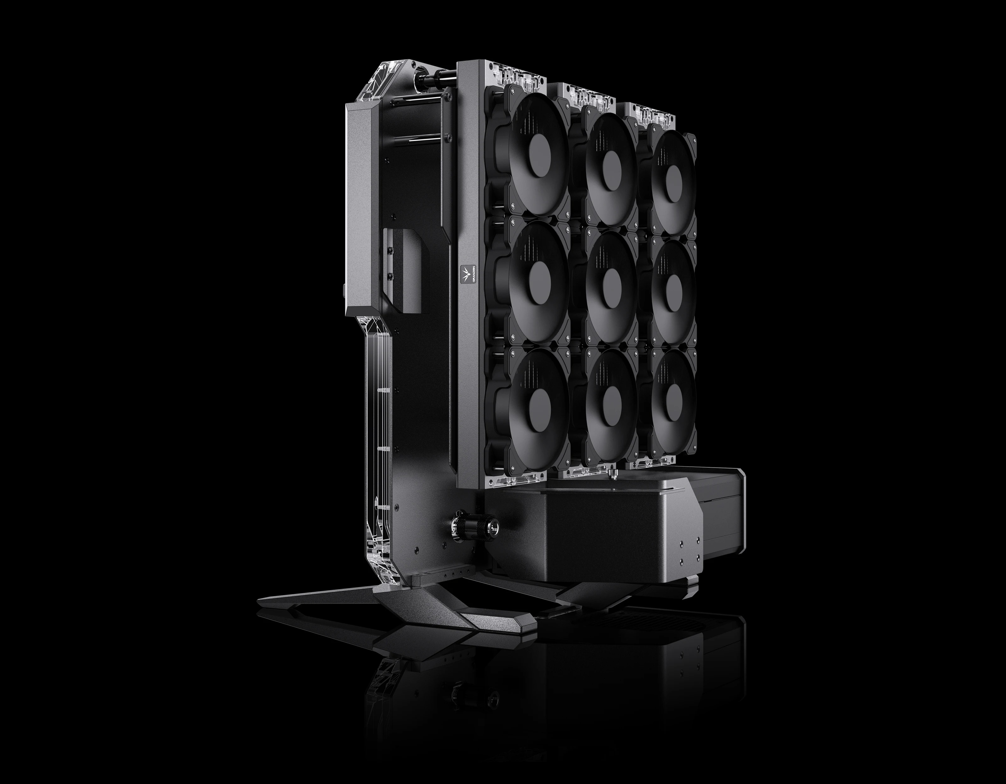 Rear fan array